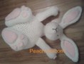Bonnie the Bunny Rabbit Cushion / Pillow Crochet Pattern by Peach. Unicorn